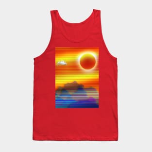 Abstract orange sunset Tank Top